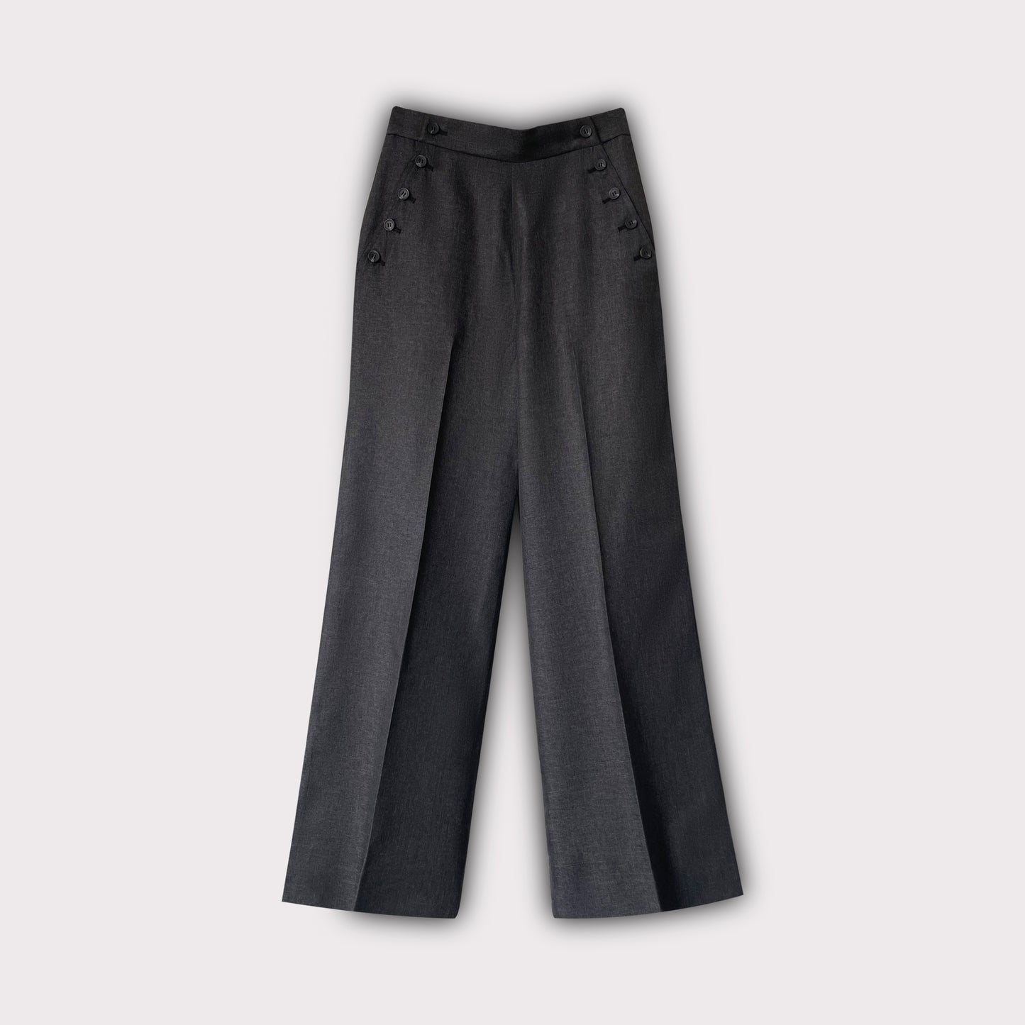 Button Wide Leg Pants