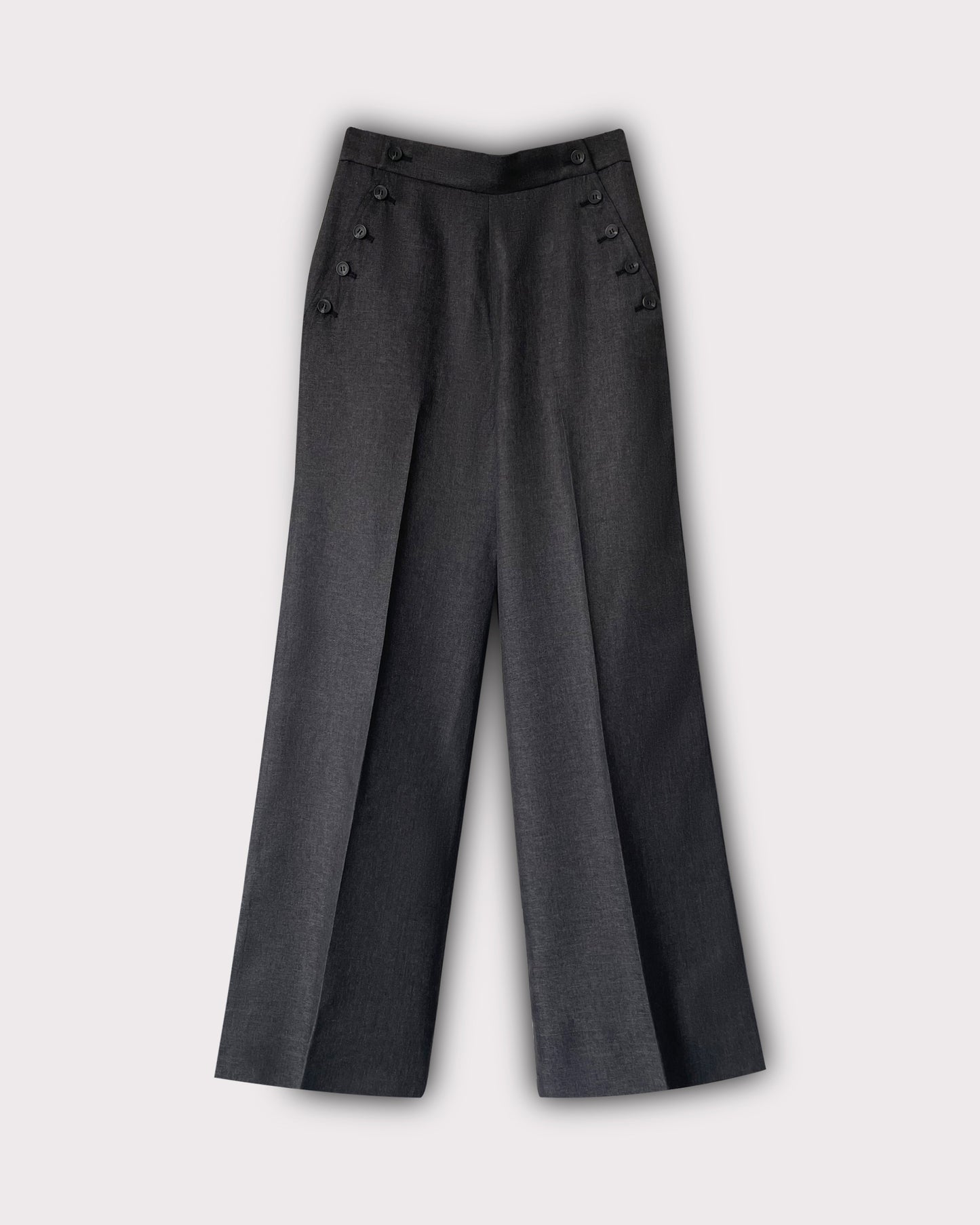 Button Wide Leg Pants