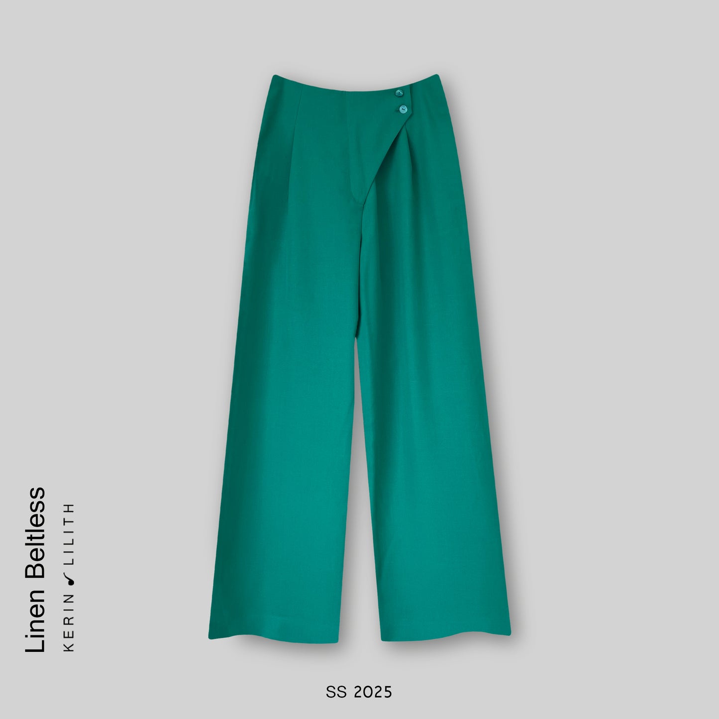 Linen Beltless Wide Leg Pants