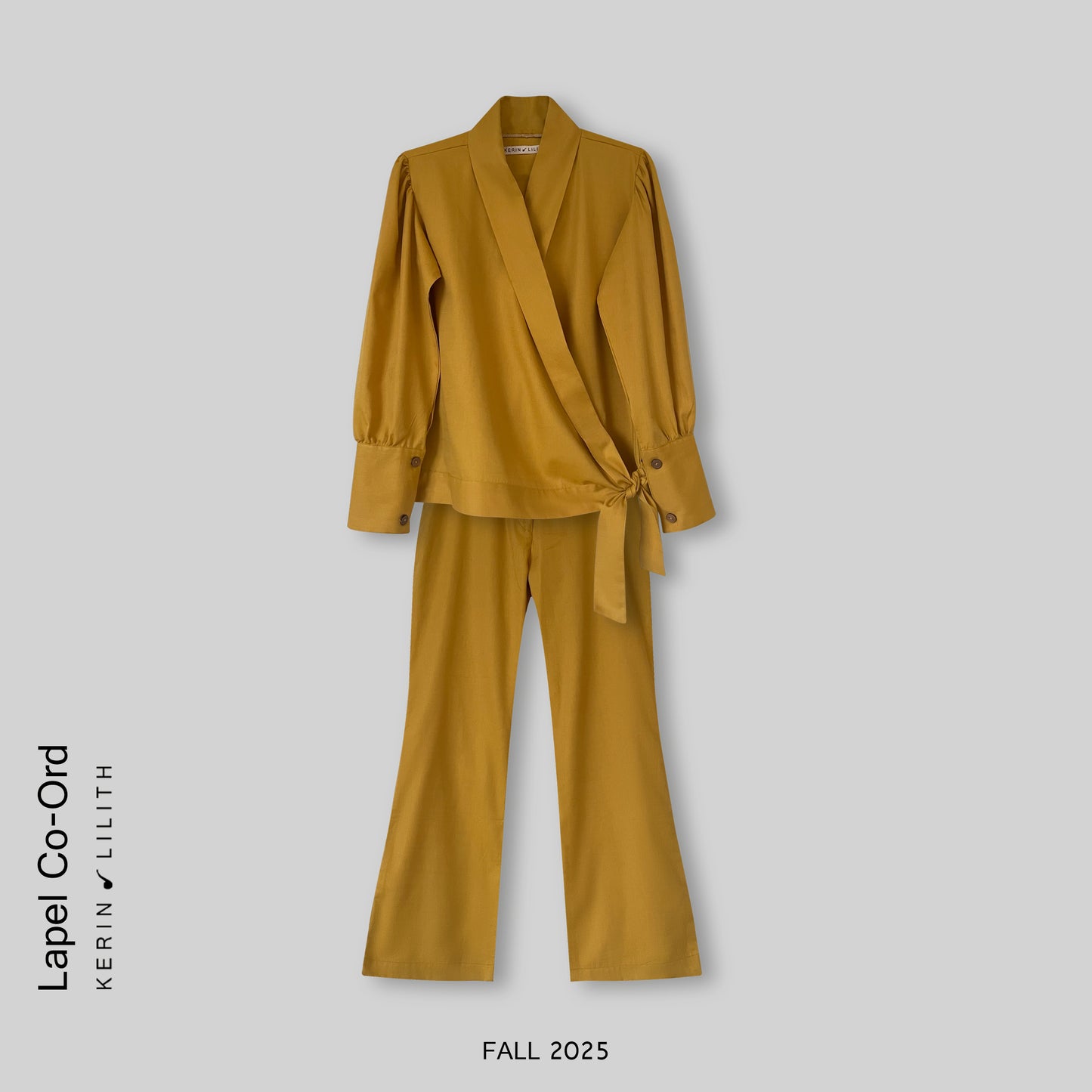 Mustard Lapel Knot Co-Ord