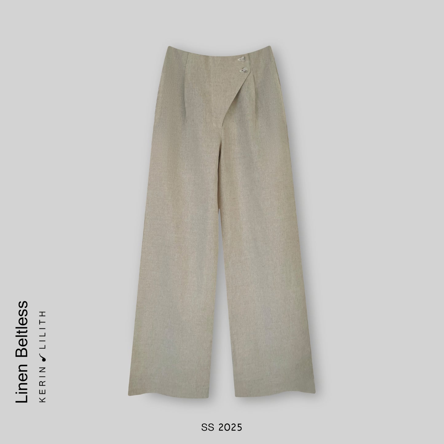 Linen Beltless Wide Leg Pants