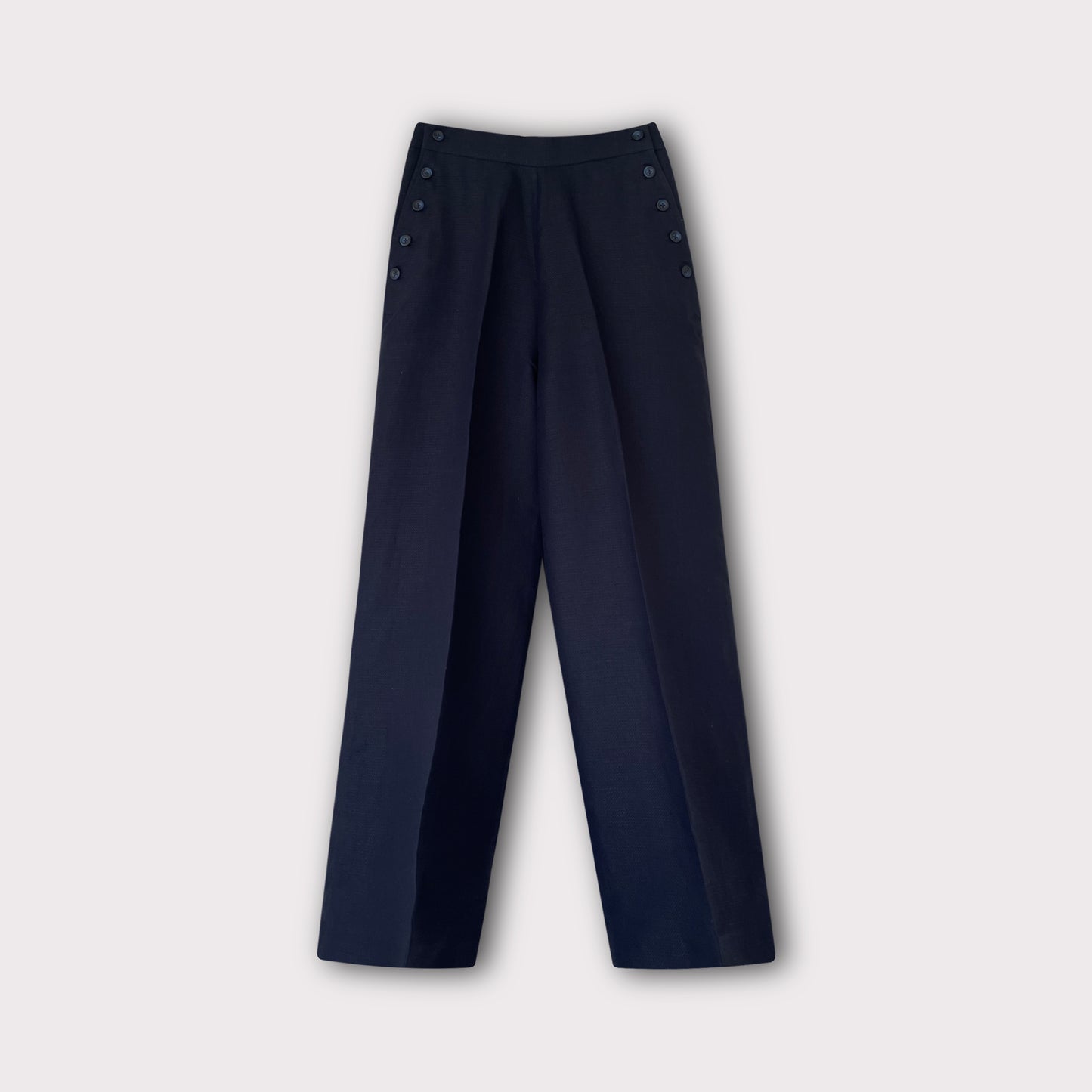 Linen Textured Button Pants