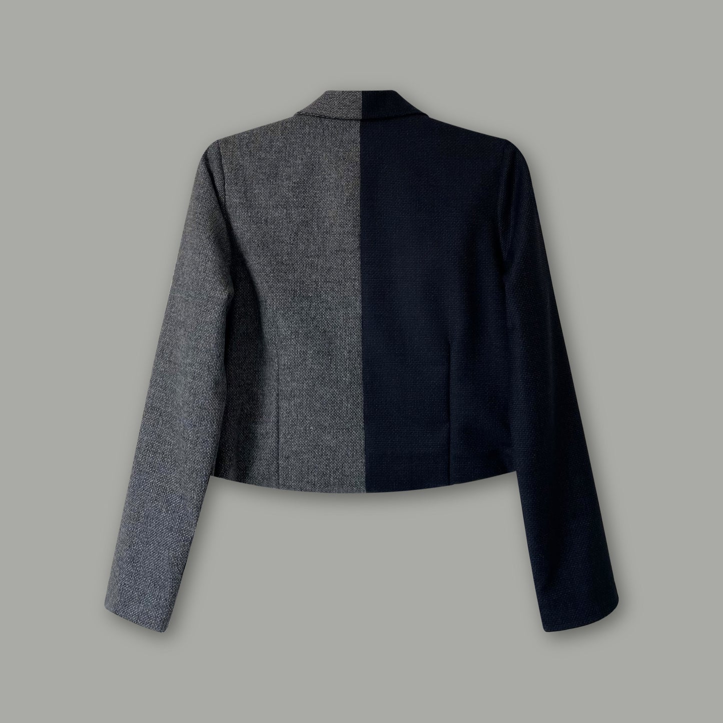 Wool Contrast Crop Jacket