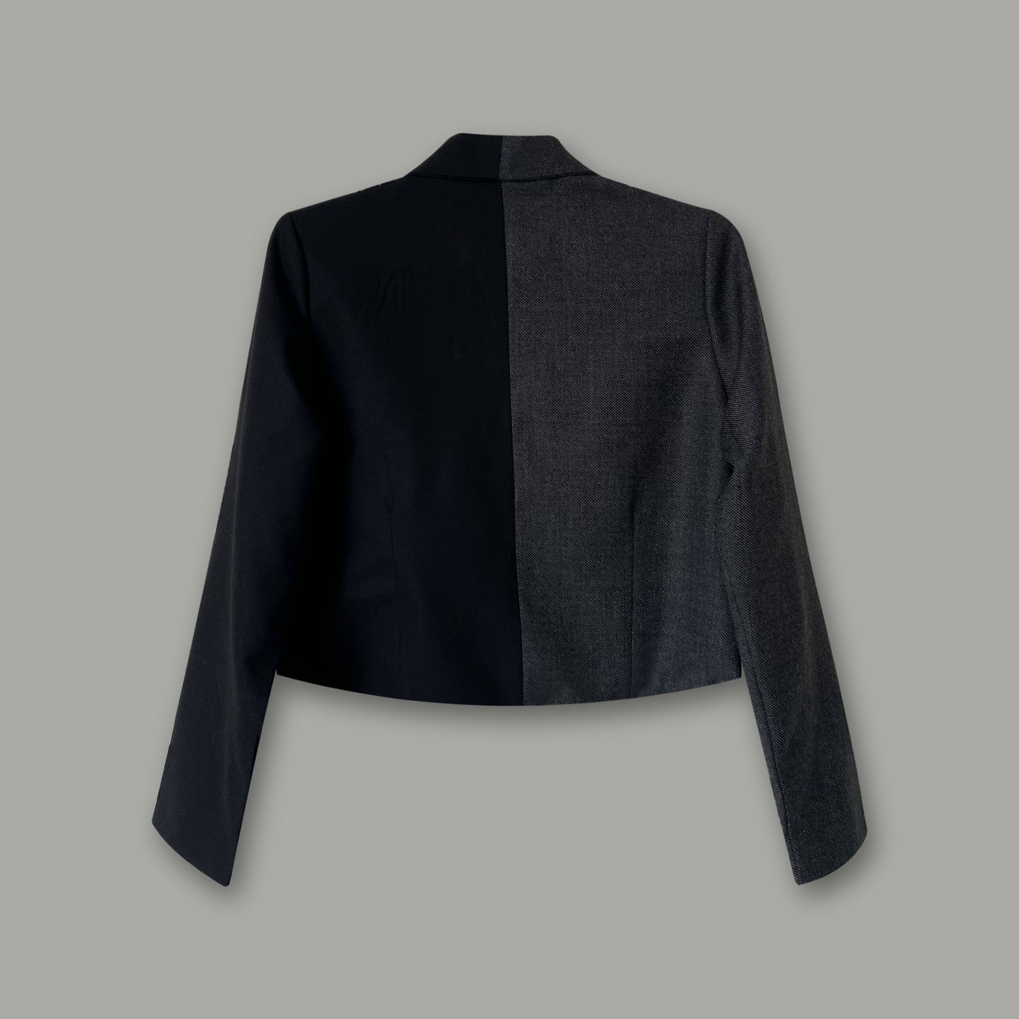 Wool Contrast Crop Jacket
