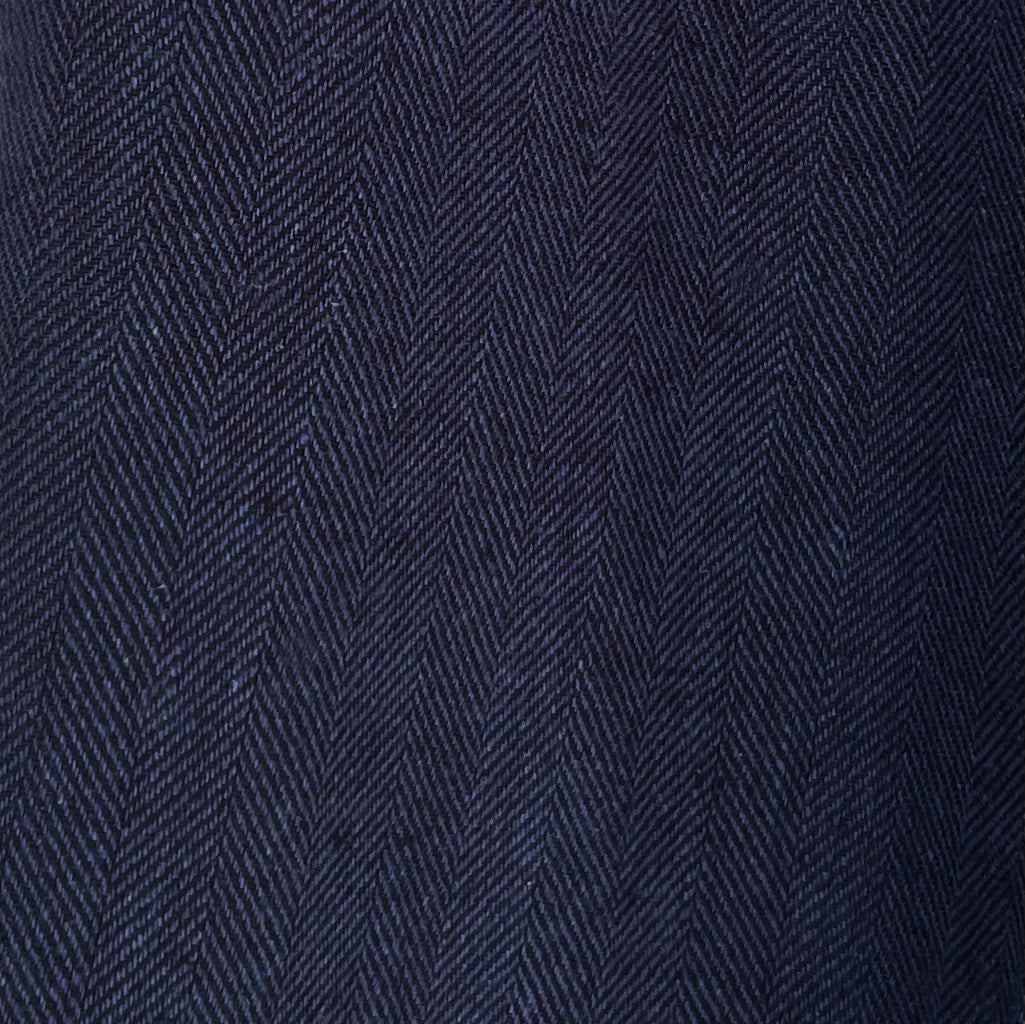 Linen Herringbone Pleated Pants