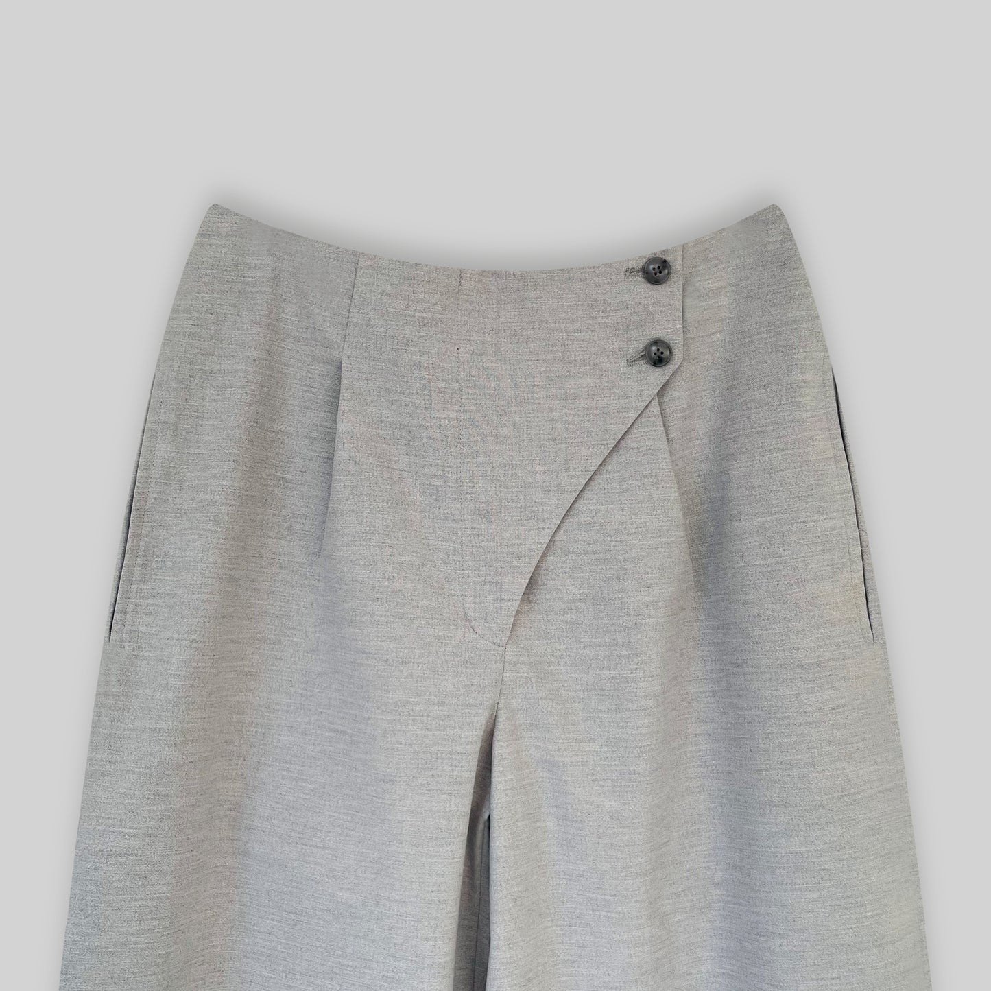 Linen Beltless Wide Leg Pants