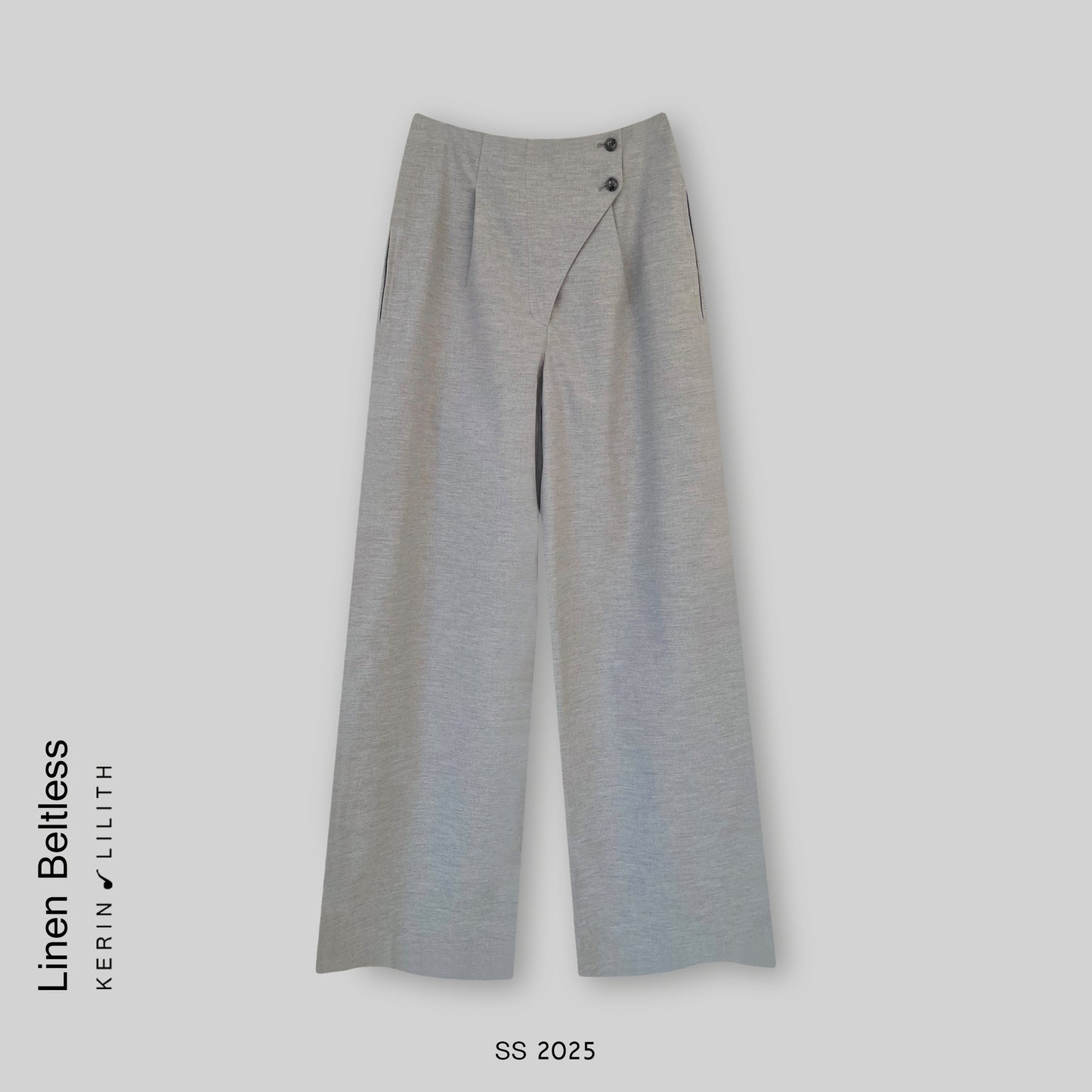 Linen Beltless Wide Leg Pants
