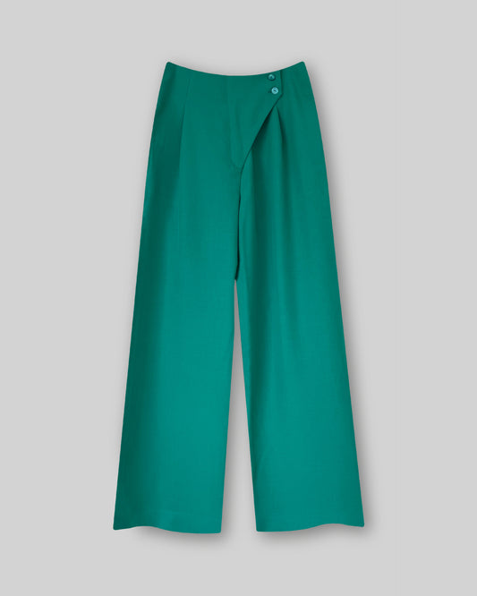 Linen Beltless Wide Leg Pants