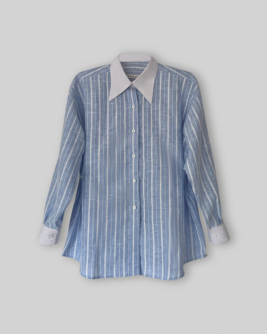 Linen Sideloop Gathers Top