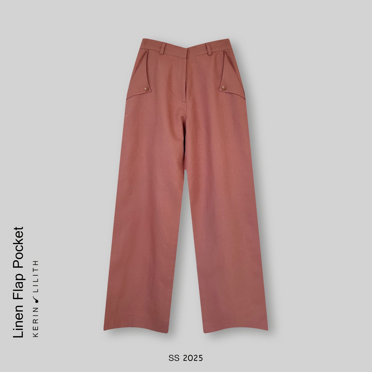 Linen Flap Pocket Pants