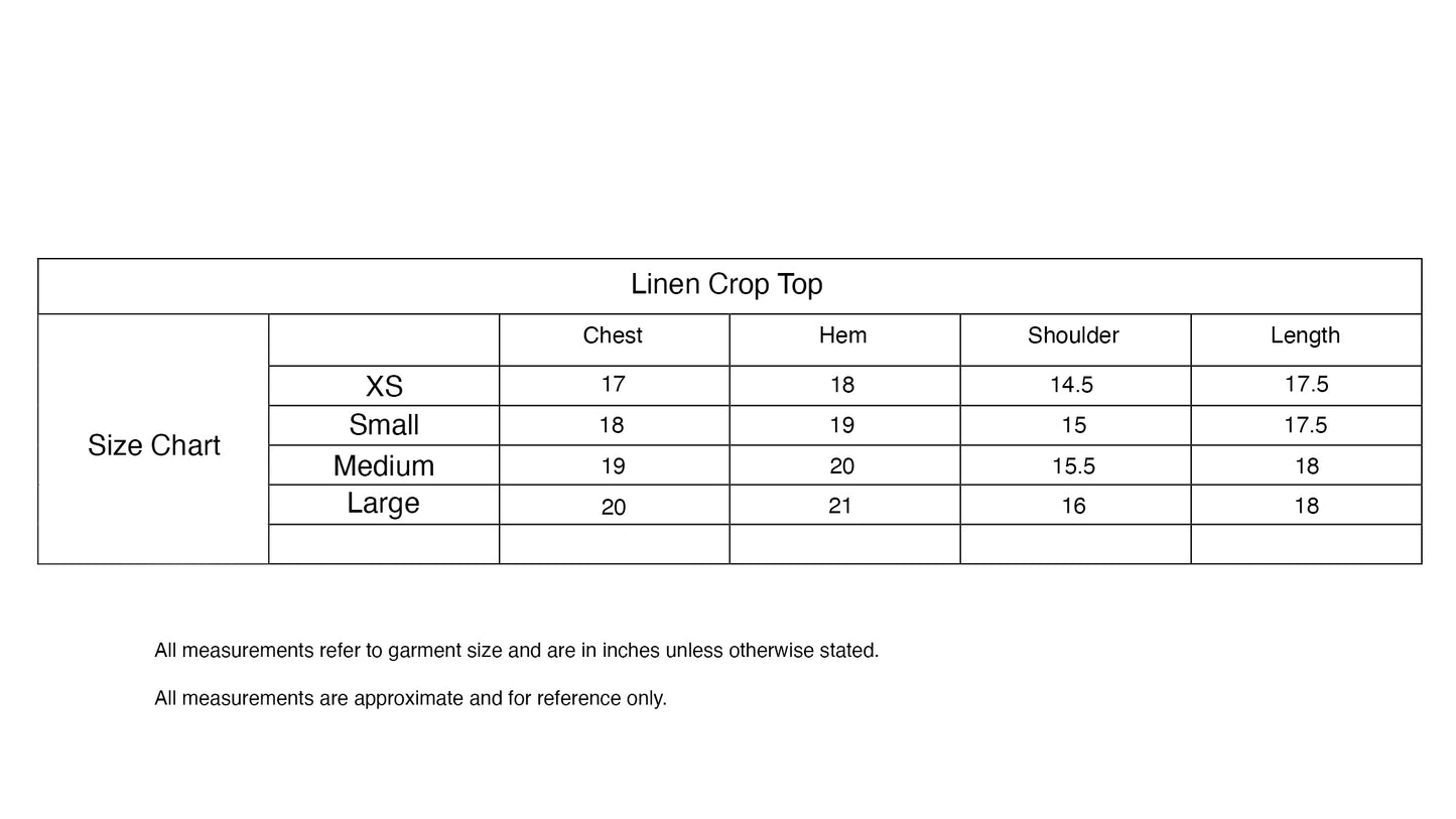 Linen Crop Top