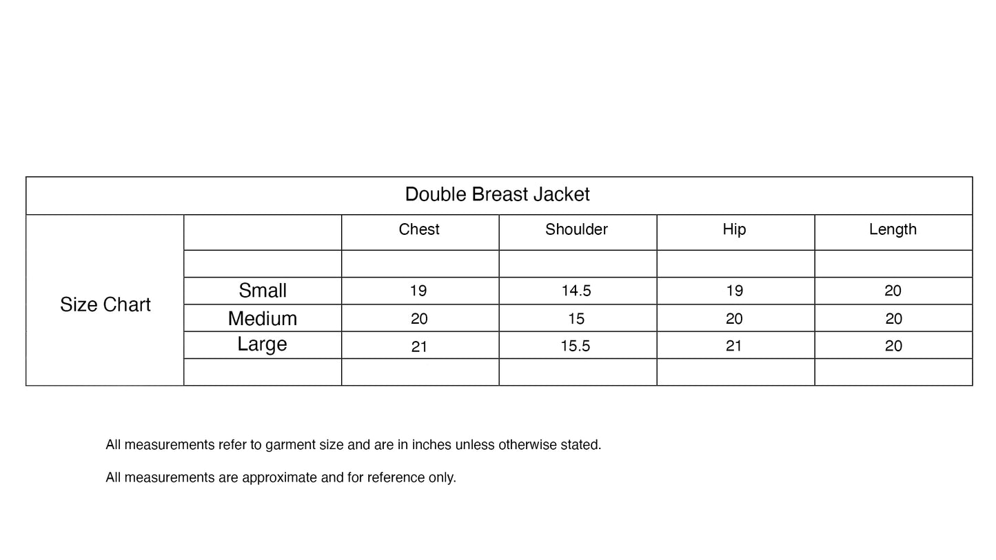 Double Breast Jacket