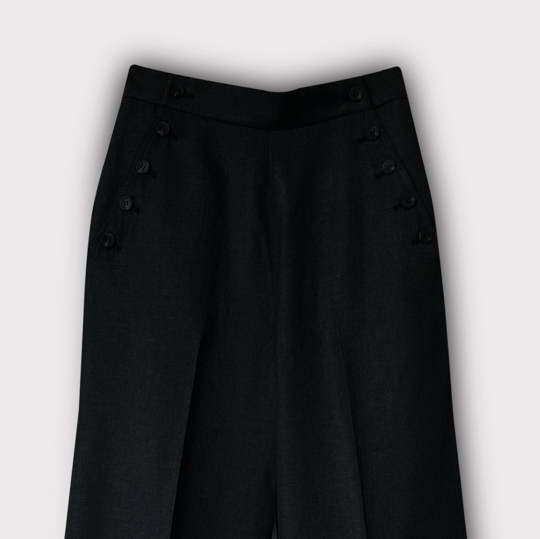 Linen Button Pants