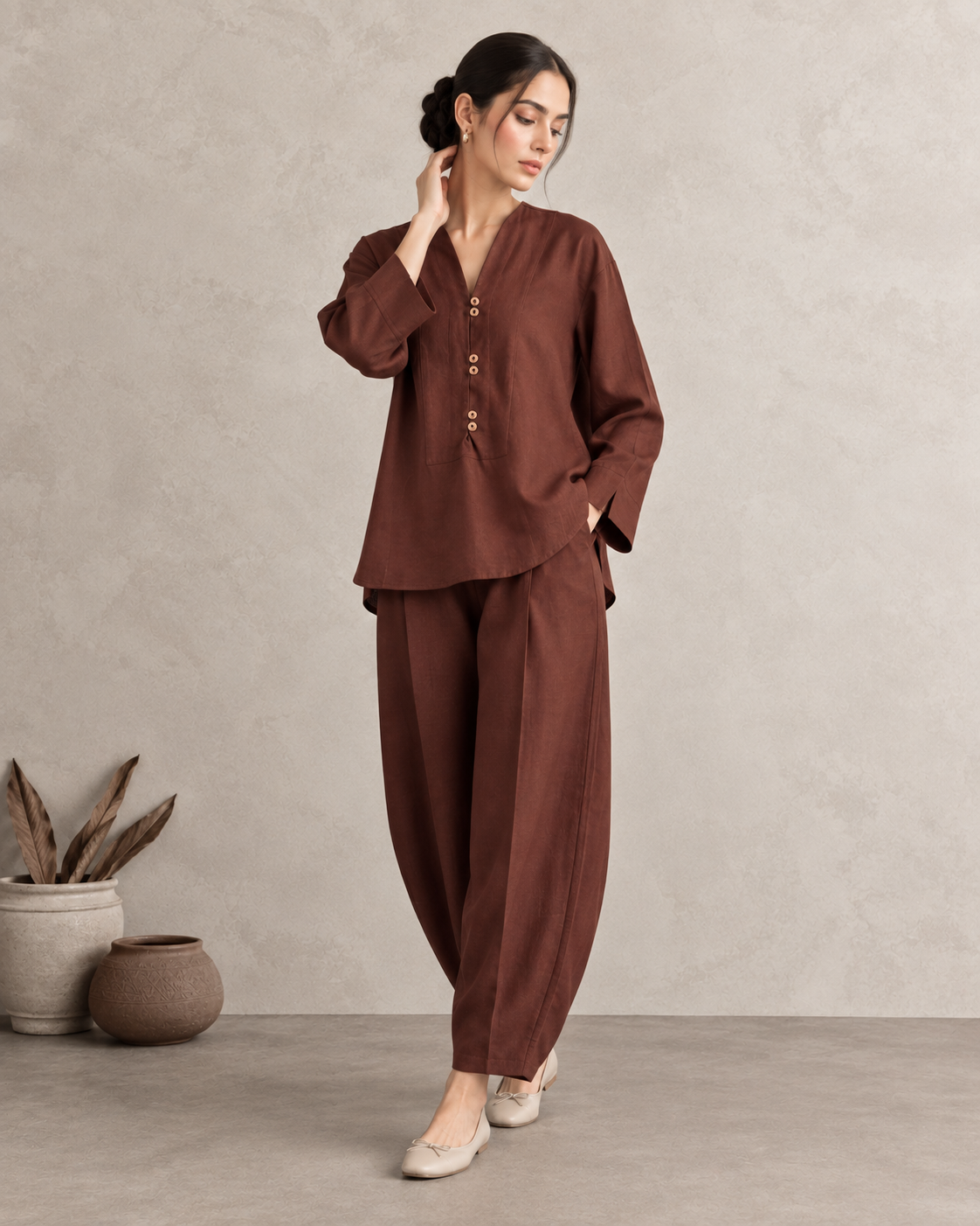 Linen Cocoa Muse Co-Ord