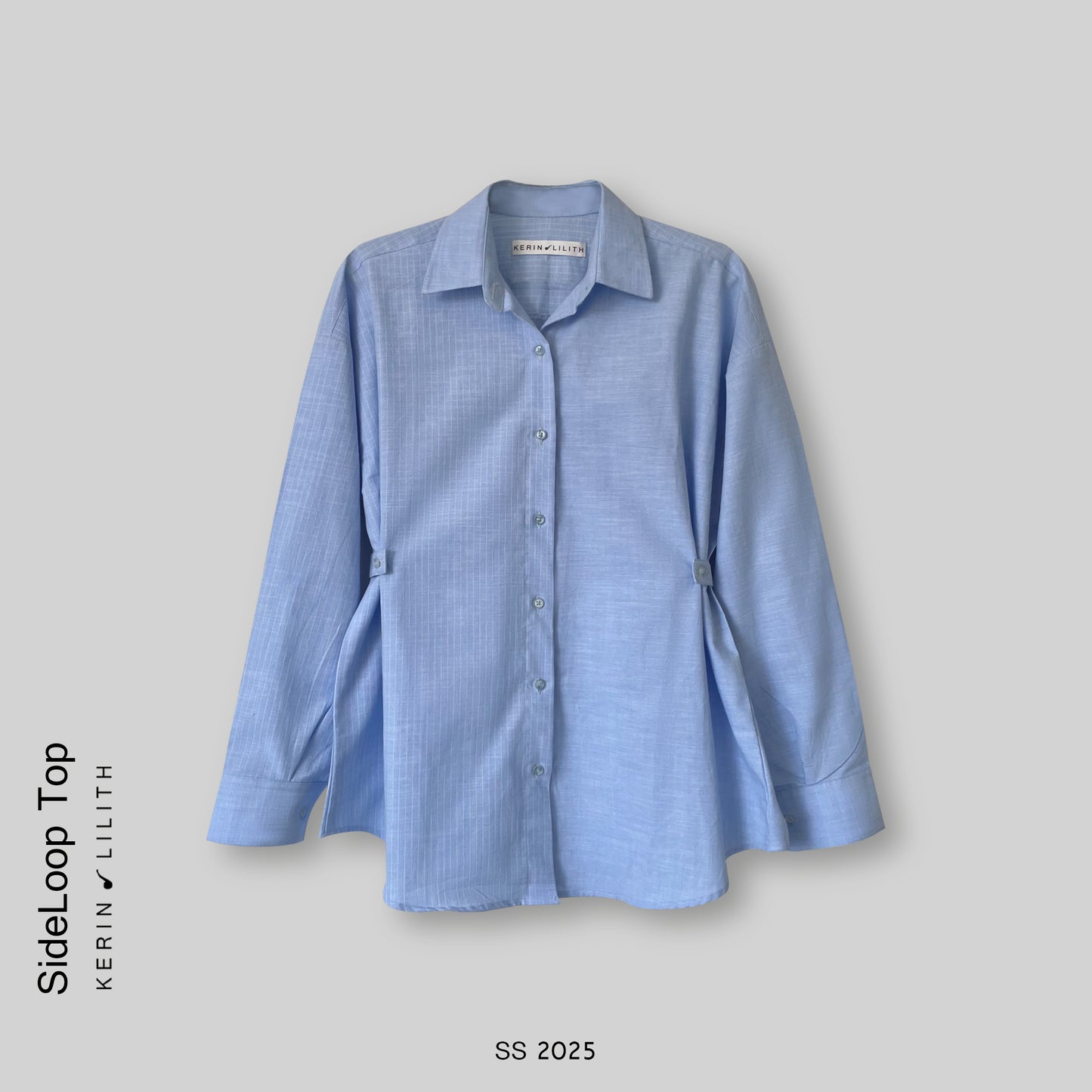 Linen Sideloop Gathers Top