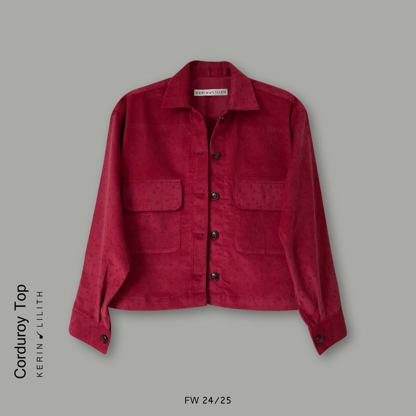 Corduroy Flap Pocket Top