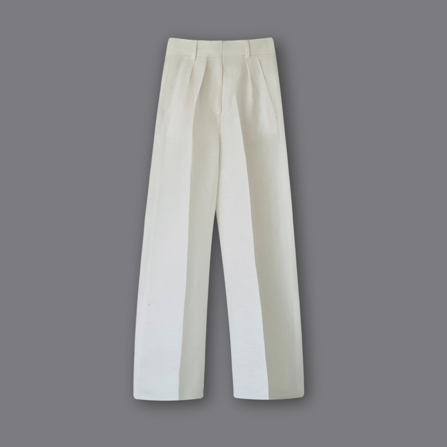 Relaxed Pleated Linen Pants