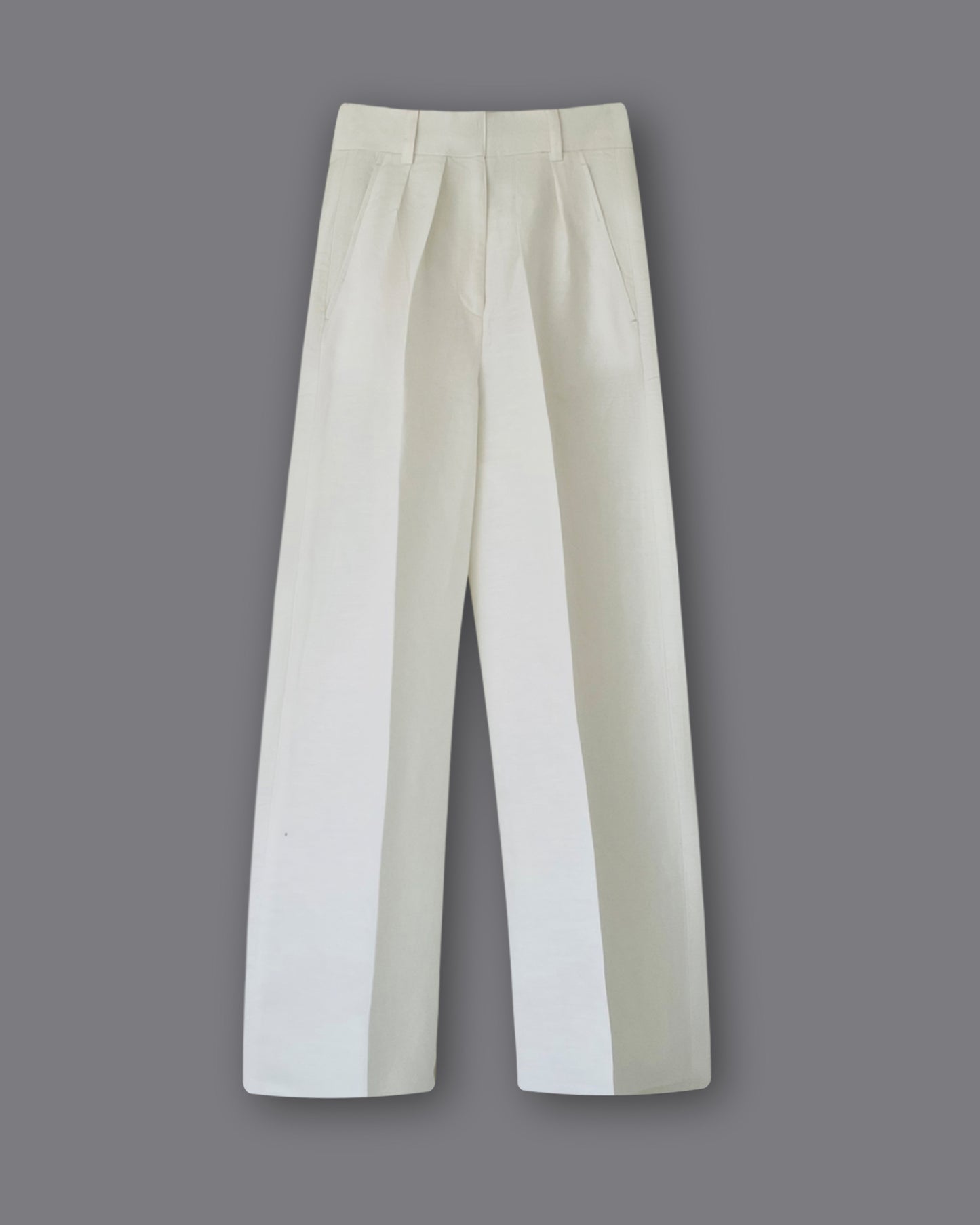 Relaxed Pleated Linen Pants