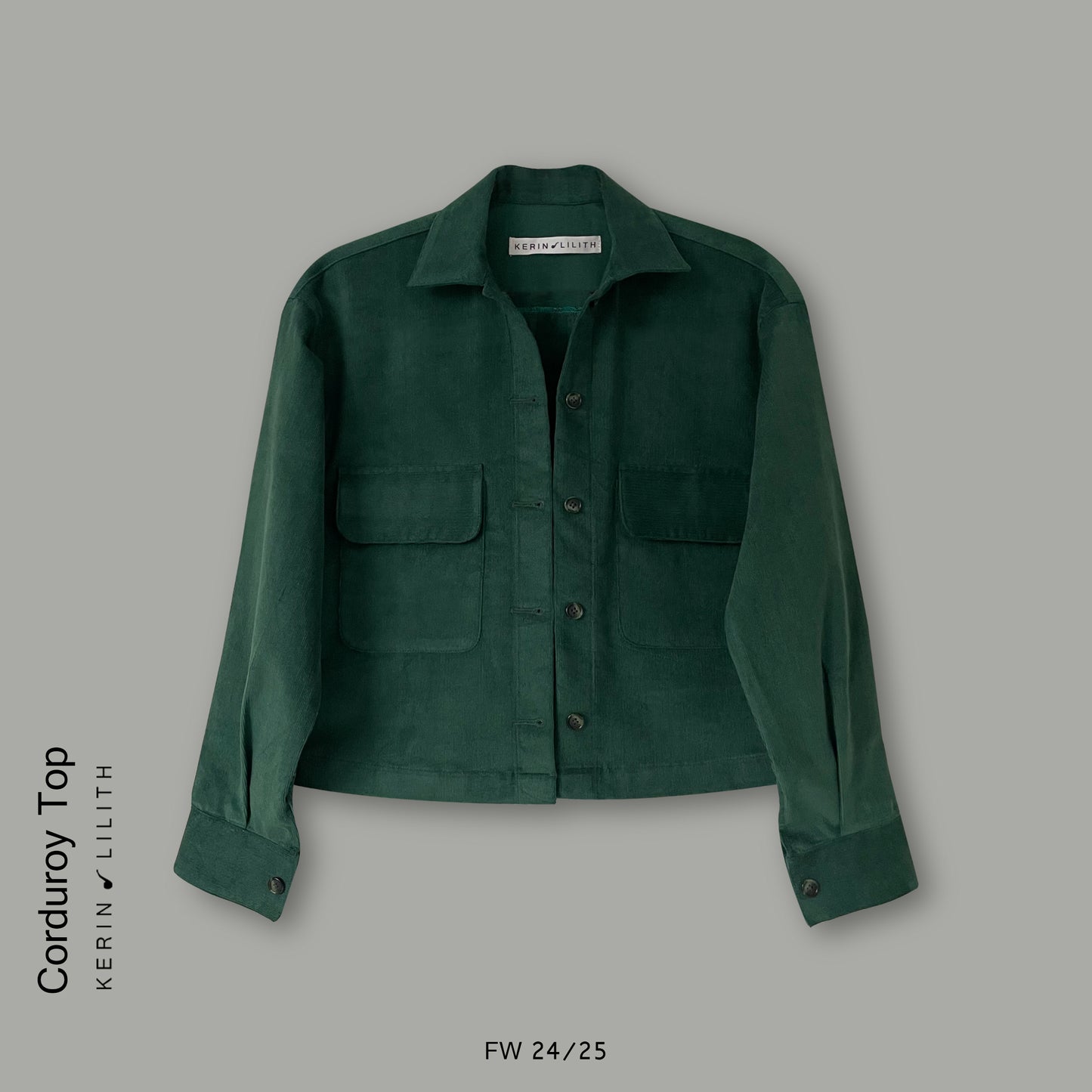 Corduroy Flap Pocket Top