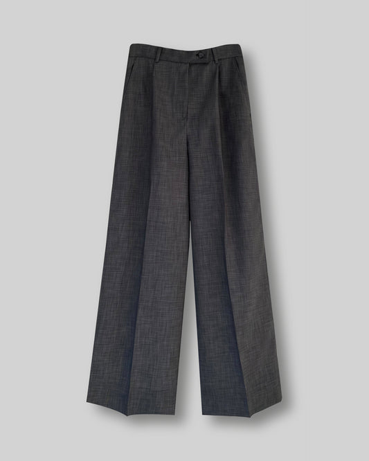 Wool Wide Leg Pants