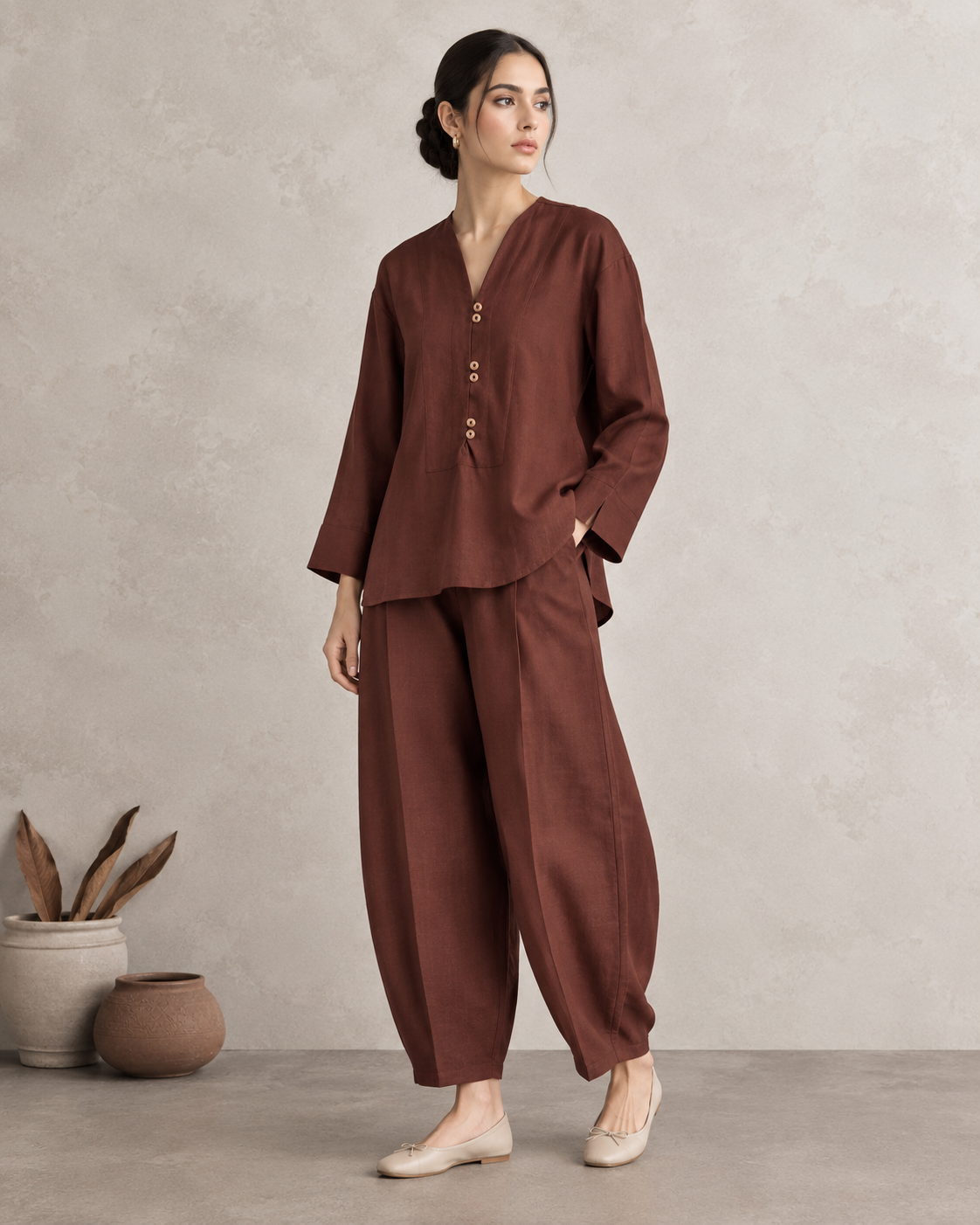 Linen Cocoa Muse Co-Ord