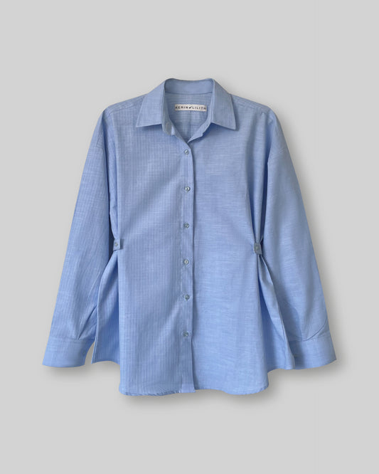 Linen Sideloop Gathers Top
