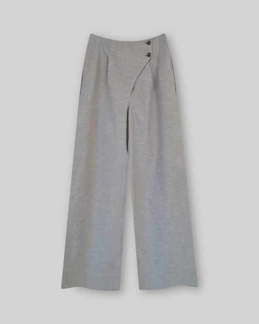 Linen Beltless Wide Leg Pants