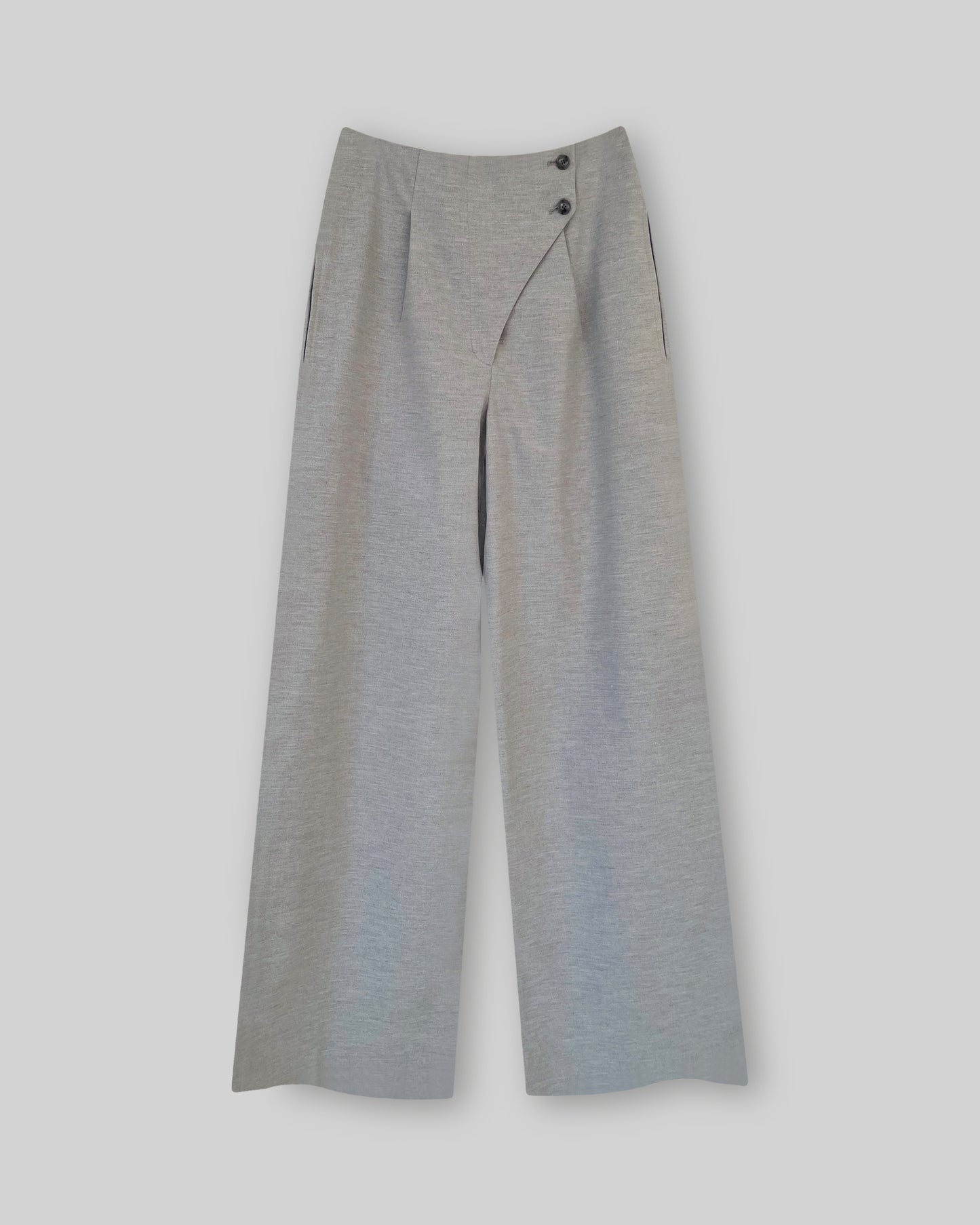 Linen Beltless Wide Leg Pants
