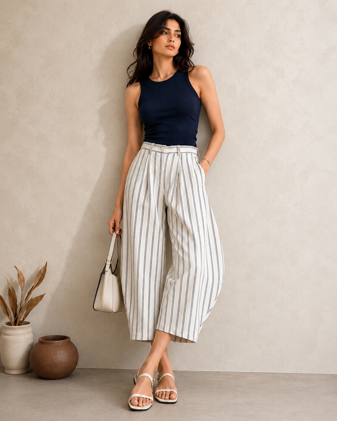 Linen Barrel culottes