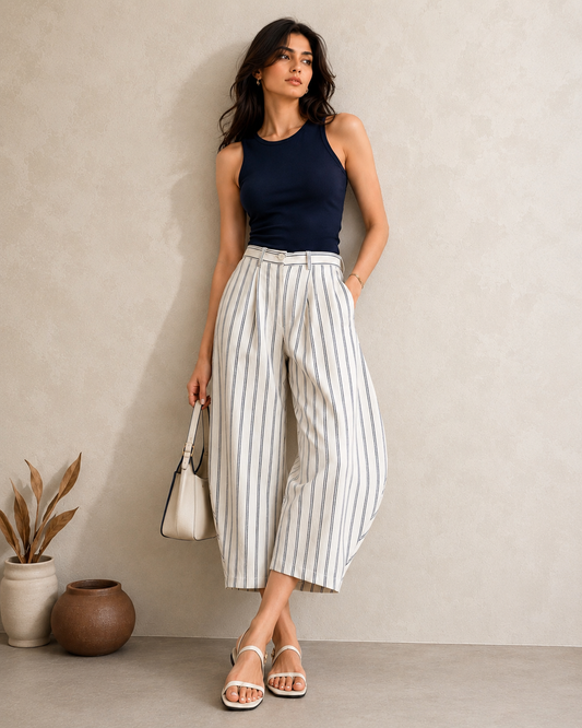 Linen Barrel culottes