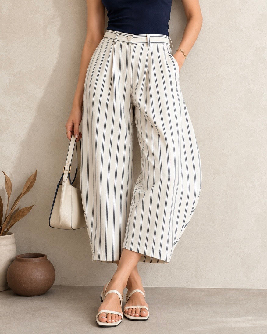 Linen Barrel culottes