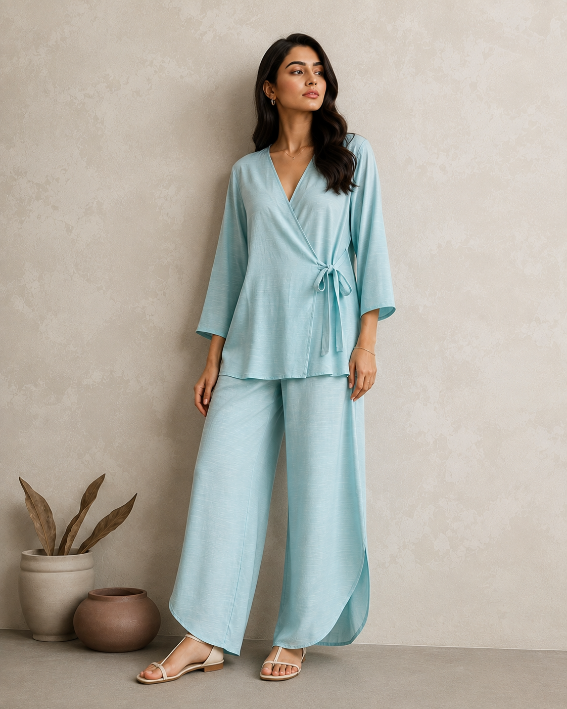 Aqua Wrap Co-Ord