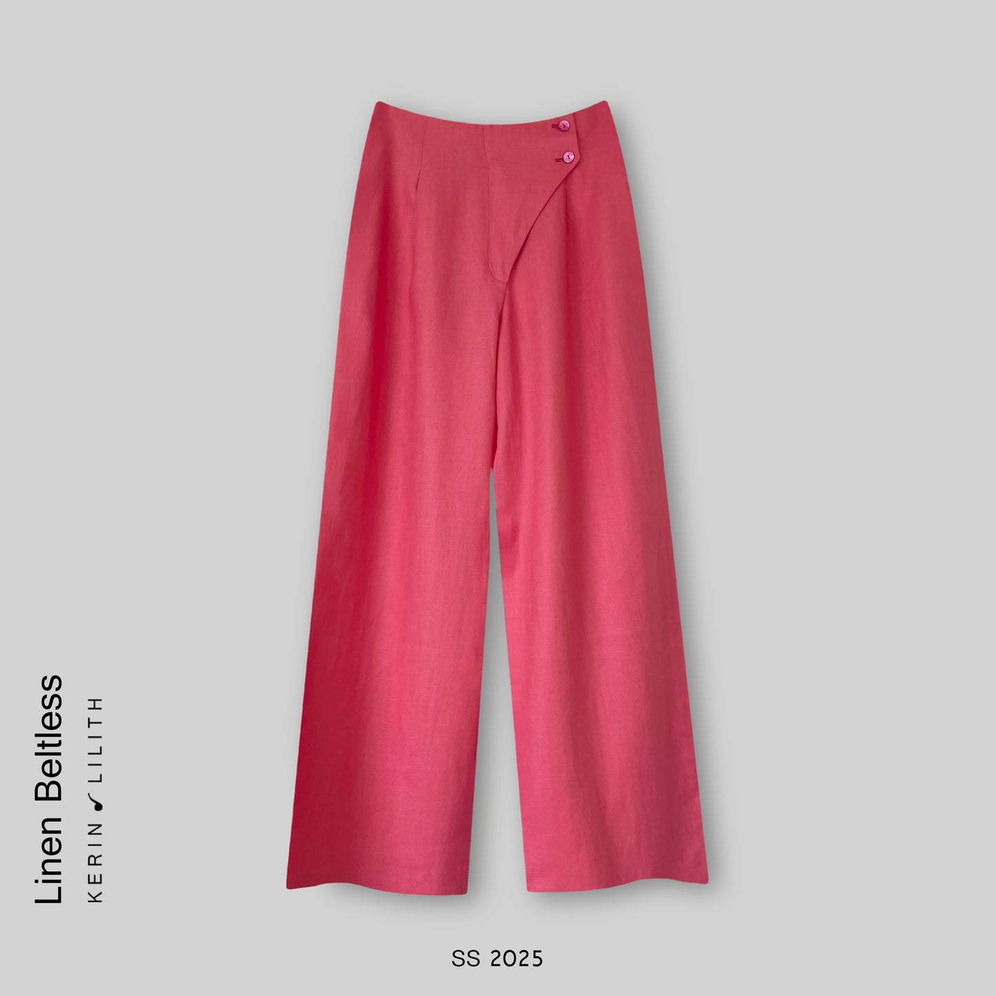 Linen Beltless Wide Leg Pants
