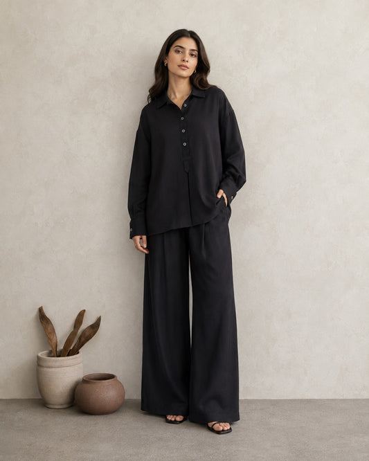 Linen Noir Fold Co-ord