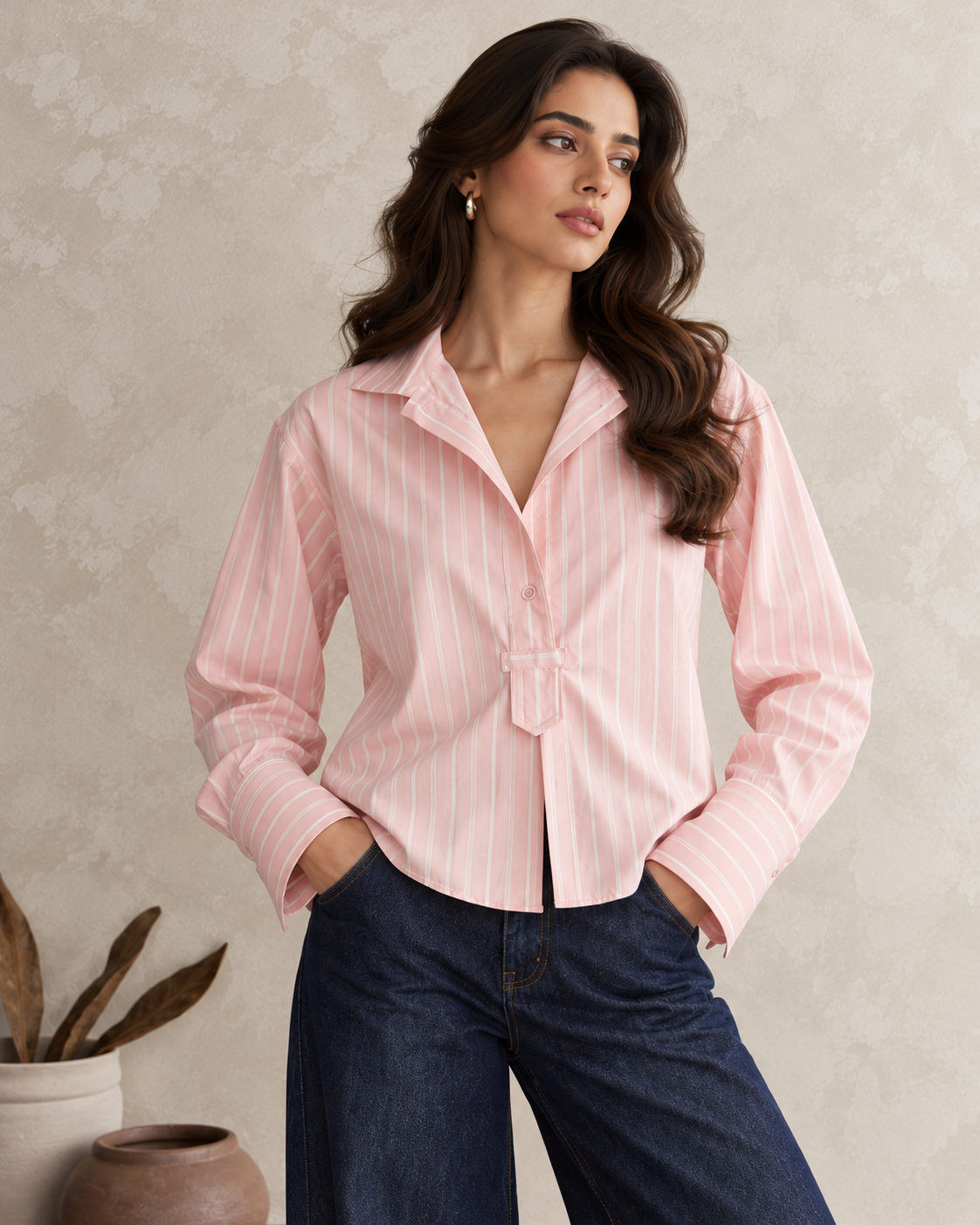 Blush Avenue Pleated Top