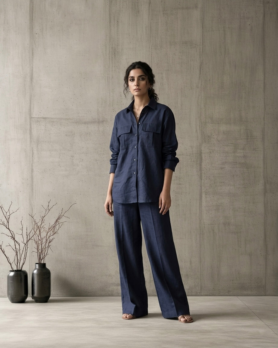 Linen Double opening Co-ord