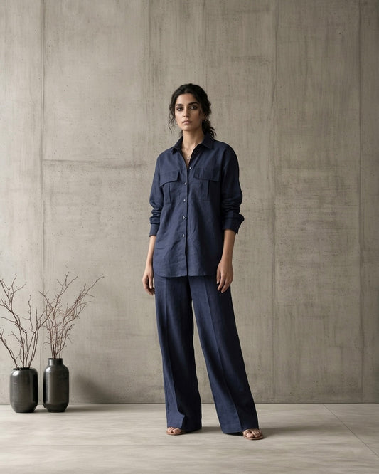 Linen Double opening Co-ord