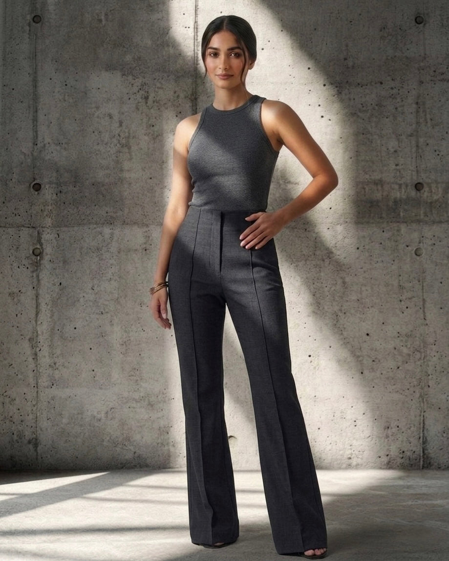 Waistless Flared Pants