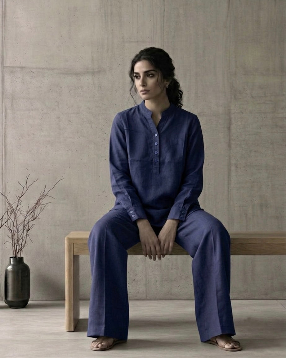Linen Dusty Sapphire Co-Ord