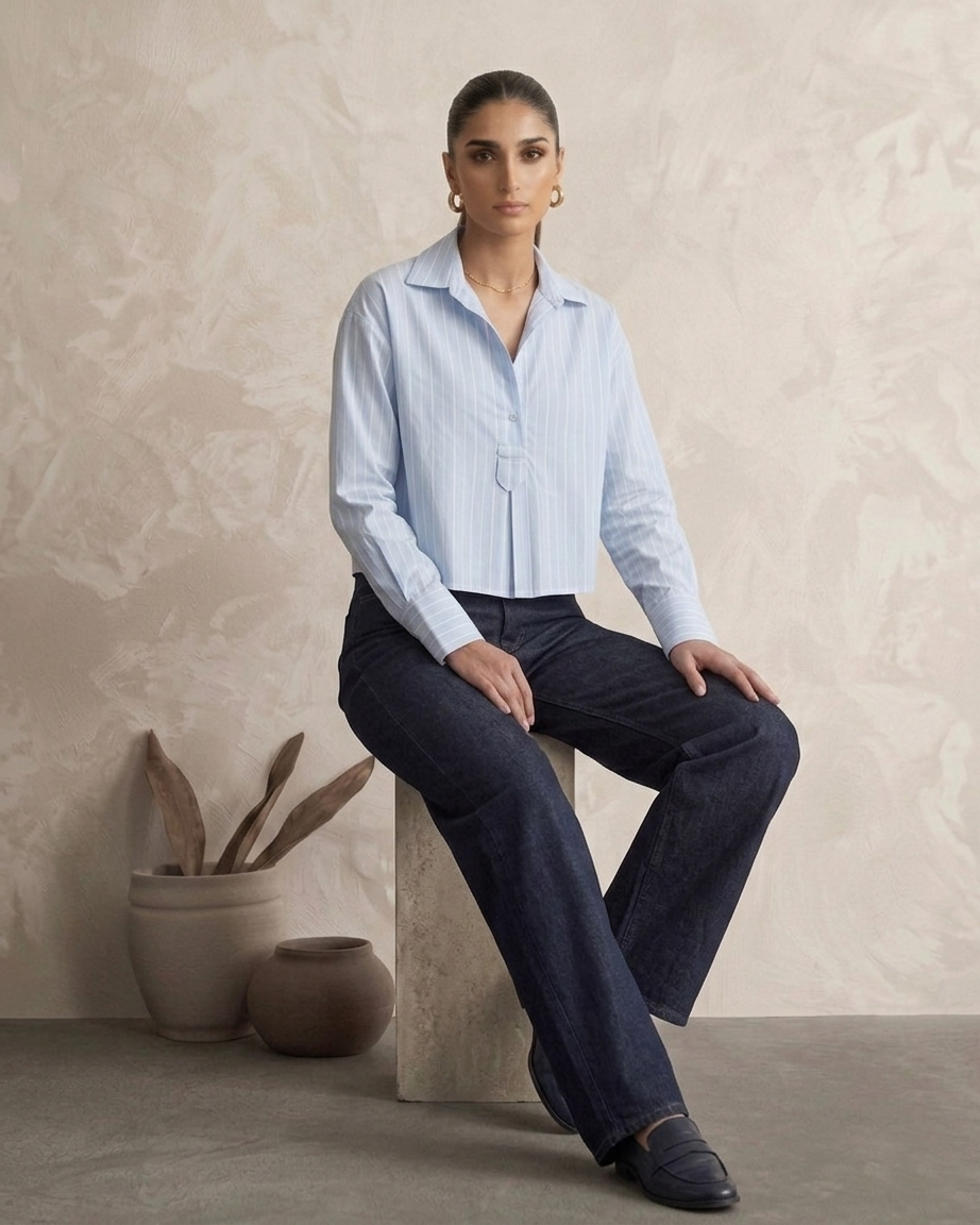 Skyline Pleated Top