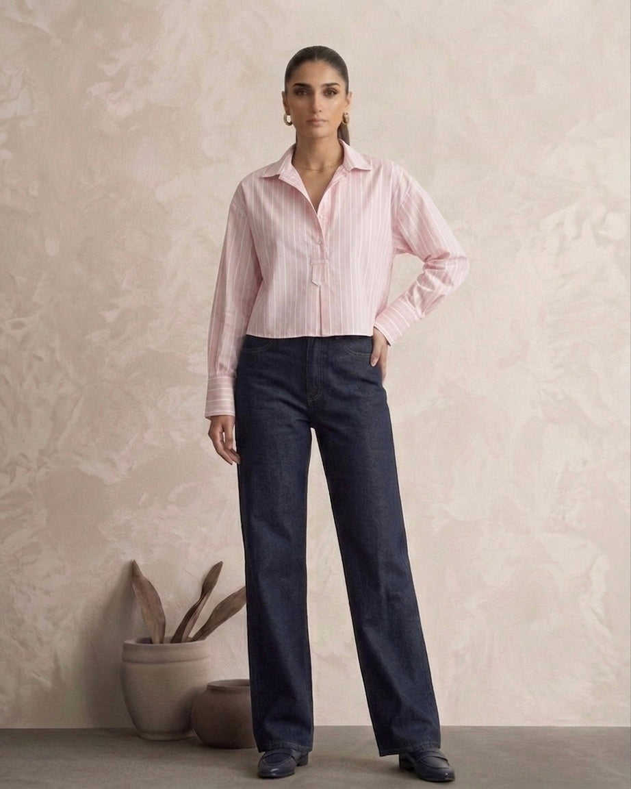 Blush Avenue Pleated Top