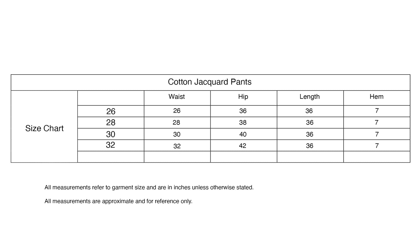 Cotton Jacquard Pants