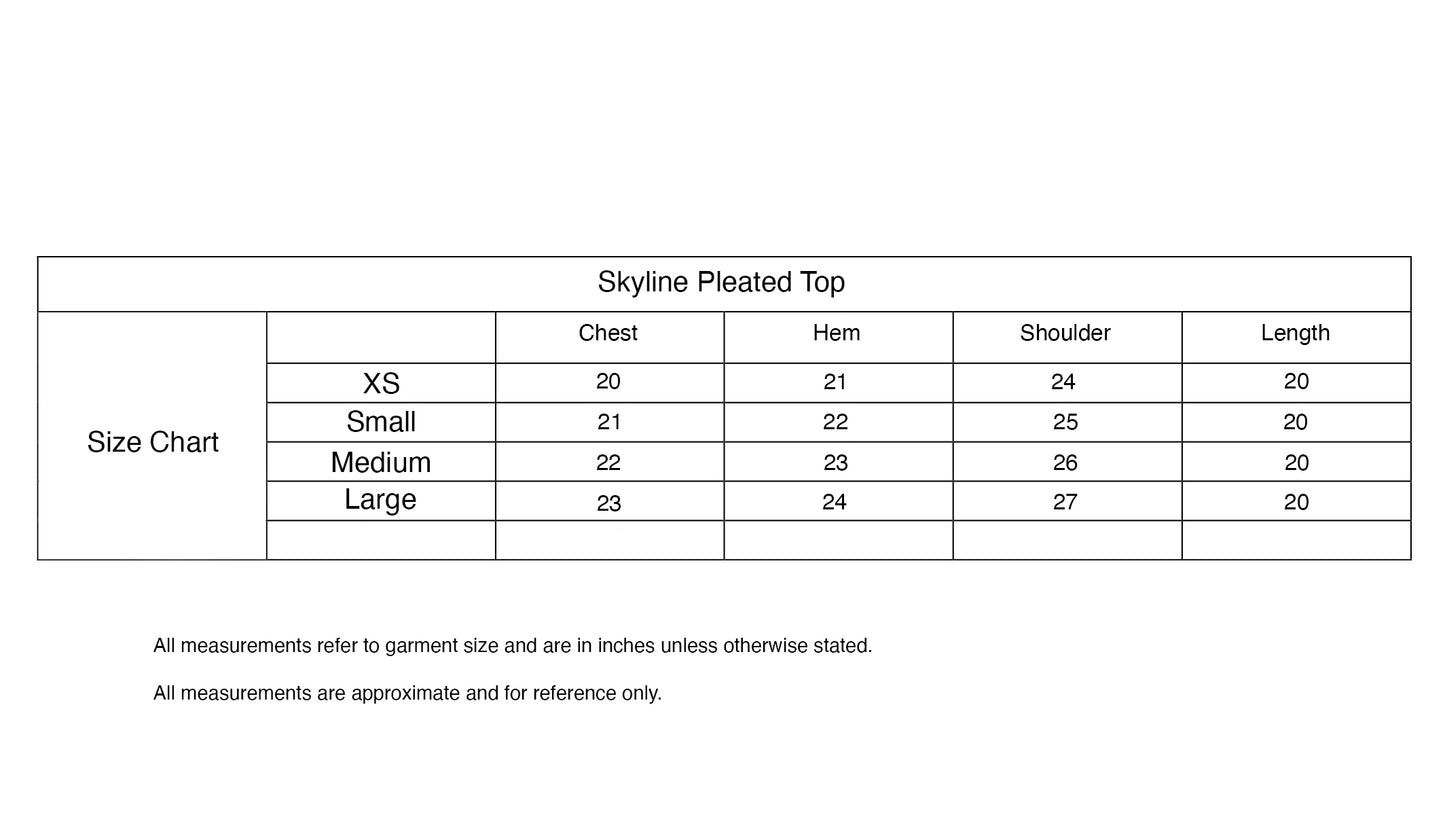 Skyline Pleated Top