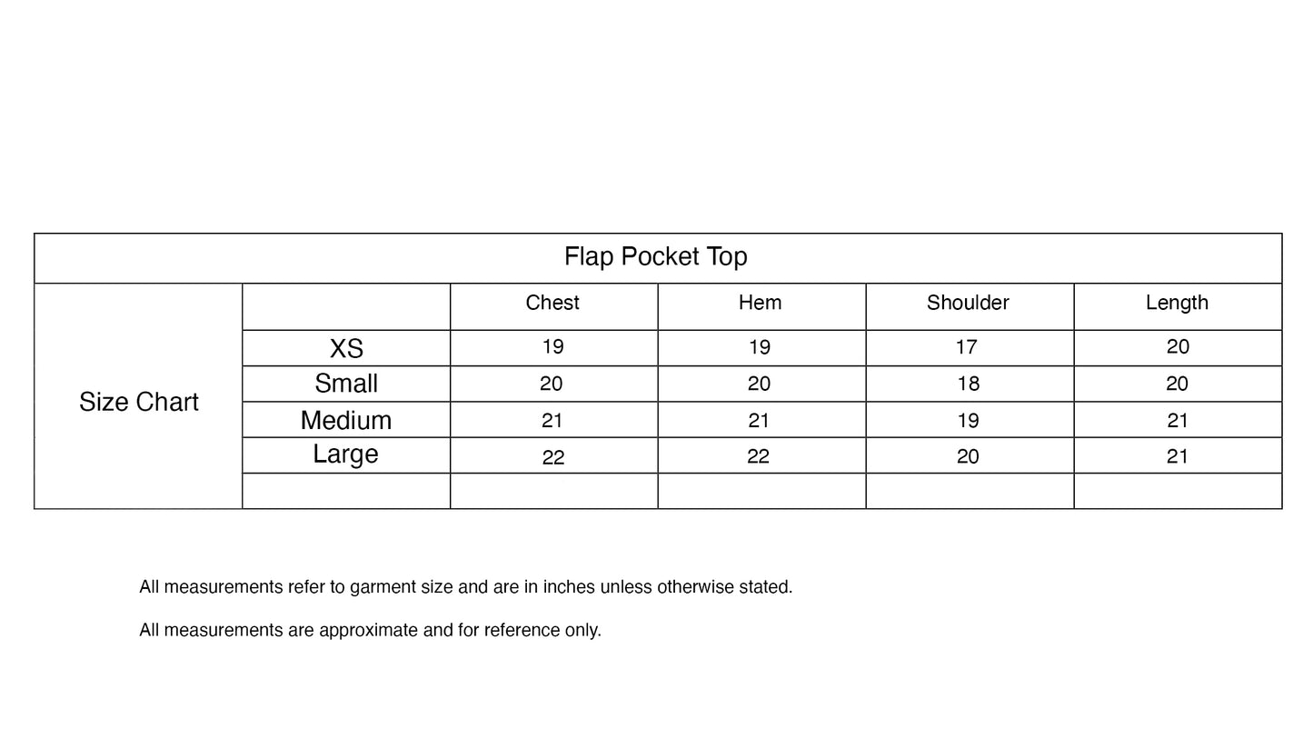 Corduroy Flap Pocket Top