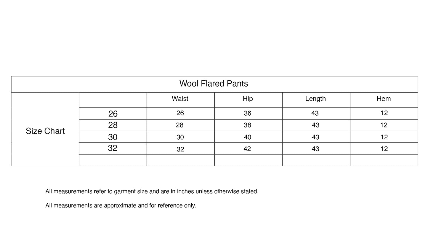 Wool Flared Pants