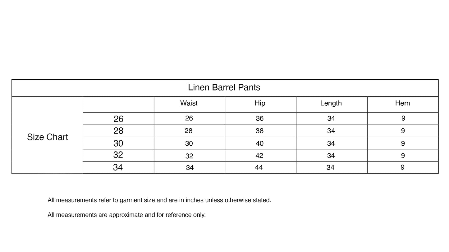 Linen Barrel culottes